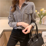 size oversized shirts Fashion ladies shirts casual loose Women's Blouses Spring Autumn Long Sleeve Shirts Tops Blusas