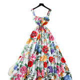 Court-Styled Sling Dress Women's Summer Waist Repair Senior Sense Temperament Big Swing