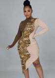Print Patch Turtleneck Irregular Party