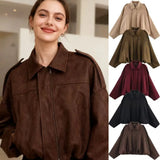 Women's 2025 Early Spring New Thin Temperament Pilot Multi-Color Jacket