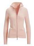 Turtleneck Sweater Women Autumn Winter Warm Jumper Long Sleeve Top Knitted Cardigan Vintage Korean Fashion Solid Zip Up
