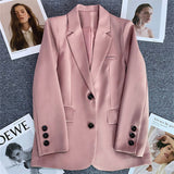 Toloer Suit Jacket Female 2024 Spring And Autumn New Style Casual Texture Fried Street Suit Korean Version Suit Jacket Suit-Outfit