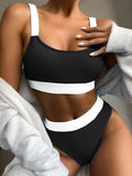 Toloer New Bikini Women's Solid Color Bikini Women B169-Outfit