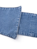 Women Denim Belt Wide Mid Waist Bicyclic Patchwork Lace Up Solid Color Slim Bow Removable Waistband 2024 Summer New Fashion-Outfit