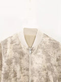 Spring Printed Short Pilot Jacket 2010723 Printed Miniskirt Suit-Outfit