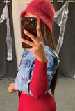 Casual Ripped Crop Denim