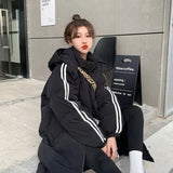 Winter Coat Women X-length Puffer Hood Bomber Basic Jackets Long Female Coat Loose Parka Plus Size Hoodies Outerwear Snow