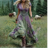 New Fashion Lace Sleeveless Splicing Large Swing Dress