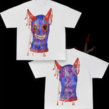 T-Shirt Men's Hip Hop Animation Exaggerated Printed T-Shirt Super Big Goth Harajuku Street Clothing Casual Top-Outfit