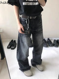 Streetwear Women Jeans 2023 New Bottoms Harajuku Denim Wide Leg Pants High Waist Casual Chic Pantalon Femme Y2k Trousers-Outfit
