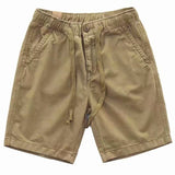 Loose Waist Casual Shorts 2023 Summer New Men's Solid Color Shorts Korean Fashion Boys' Rope Pants-Outfit