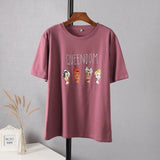 Gothic Printed Women T Shirt 100% Cotton Short Sleeve Cartoon Graphic Female Soft Top Jumper Female Cusual