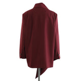 Early Spring Irregular Angolan Red Personality Cut Suit Jacket Blouse