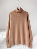 Women Winter Turtleneck Sweater Oversized Loose Pullover Womens Blue Sweaters 2022 Orange Sweater Women Turtleneck Oversize