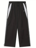 Contrast Colors Hip Hop Drawstring Baggy