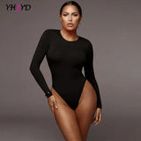 Stretchy Bodysuit Women 2020 New O-Neck Sexy Body Autumn Winter Woman Clothing Outfits Long Sleeve Body Suits For