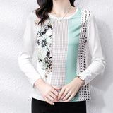 style Women's shirts Casual silk Tshirt Tops T Shirt Basic bottoming shirts Ladies o-neck Long Sleeve Tee