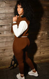 Contrast Baseball Jacket and Matching Pants