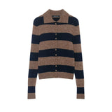 New Bat Sleeve Loose Striped Shirt