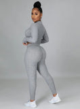 Ribbed Tight Crop Top and Pants