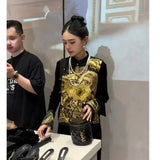 Chinese Style Vest Female Retro Plate Buckle Heavy Industry Embroidery Oblique Cardigan Clip Jacket Temperament Sleeveless Coat-Outfit