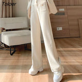 Mopping Pants Women Autumn Clothing Ropa Casual Vintage Trousers Baggy Wide Leg Pantalones De Mujer All-match New