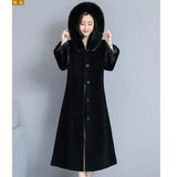Long Large Size Thin Fox Fur Hair One Sheep Shearing Warm Coat Female 2021 New Elegant Women Winter Korean Mink Fur