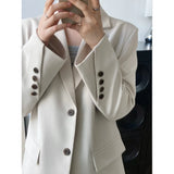 Button Blazer Femme Feminino Women Long Coat Women's Spring Autumn New Korean Elegant Casual Suit