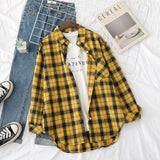 Plaid Shirt Women 2021 New Spring Autumn Womens Tops Loose Design Style Lady Casual Long Sleeve Blouse Clothes