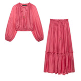 New Wrinkles Effect Short Coat 5029084645 Skirt