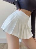 Sexy Split Pleated Miniskirt Women Preppy High Waist A-line Slim Micro Outdoor Sex Skirt Pants Summer Outfits Club