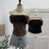 Shooting Spice Girls Irregularly Brush Chest To Make Old Hair Edge Open Short Sleeveless Top Sling Sling Vest
