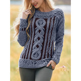 2025 3D Digital Print Round-Neck Sweater Knitted
