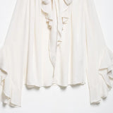 Homemade New Women's Classic Lotus Leaf-Side Neckline With Clothes