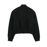 New Soft Solid Color Loose Pilot Jacket 3046272-Outfit