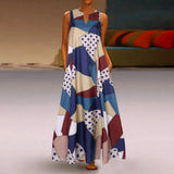 Floral Print Boho Casual Long Dress Summer Clothes For Women V-neck Sexy Off Shoulder Ladies Dresses Plus Size Maxi