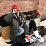 Winter Wear Down Cotton Jacket Female 2024 New Winter Thickened Korean Loose Small Students Cotton-Padded Jacket-Outfit