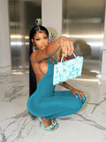 Summer Sexy Pink Jumpsuits For Women 2022 Halter Sleeveless Backless Bodycon Blue One Piece Outfits Rompers Women