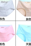 Solid Color Cotton Women Panties Underwear Breathable Women Girl Briefs Comfortable Mid RiseUnderpant Lingerie