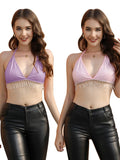 Station Popular Style Hot Hot Diamond Crystal Chain Bikini Sling French Sweet And Spicy Vest-Outfit