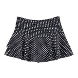 Homemade New Women's Oceanic Folding Laminated Mid-Rise Skirt