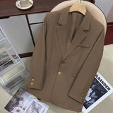 Toloer Suit Jacket Female 2024 Spring And Autumn New Korean Version Of Leisure Commuting Temperament Goddess Fan Ka Color Suit Jacket-Outfit