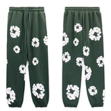 Printed Flower Wood Cotton Loose Sweater Y2K Hip Hop Street Pullover For Leisure-Outfit