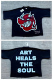 Trend New High Street Boys't-Shirts Loose Printing Short-Sleeved Lovers Cartoon Characters-Outfit