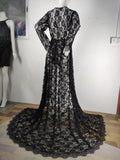 Women Lace Long Dress Sexy Elegant V-Neck Long Sleeve Bodycon Summer Party Maxi Dresses Clothing Female Vestidos