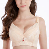 Full Coverage Push Up Bras Plus Size Bra with Pad Underwire Lace Beauty Back Brassieres D E Cup 36 to