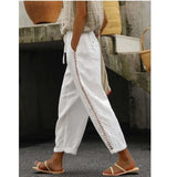 Spring And Summer Wish New Casual Lace Hollow Splicing Nine-Point