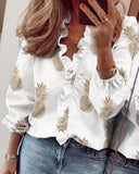 Women's Urban Leisure Long Sleeve Ruffle