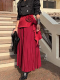 Skirt 2025 Autumn And Winter New Ocean Gas Folding Small High-End Rose Half-Body Skirt