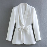 Belt Dress Collar Suit Jacket 2310187 Slim Straight Tube High Waist Trousers 2216118 Suit-Outfit